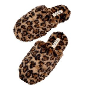 NEW Madewell Leopard Faux Fur Cushioned Slippers